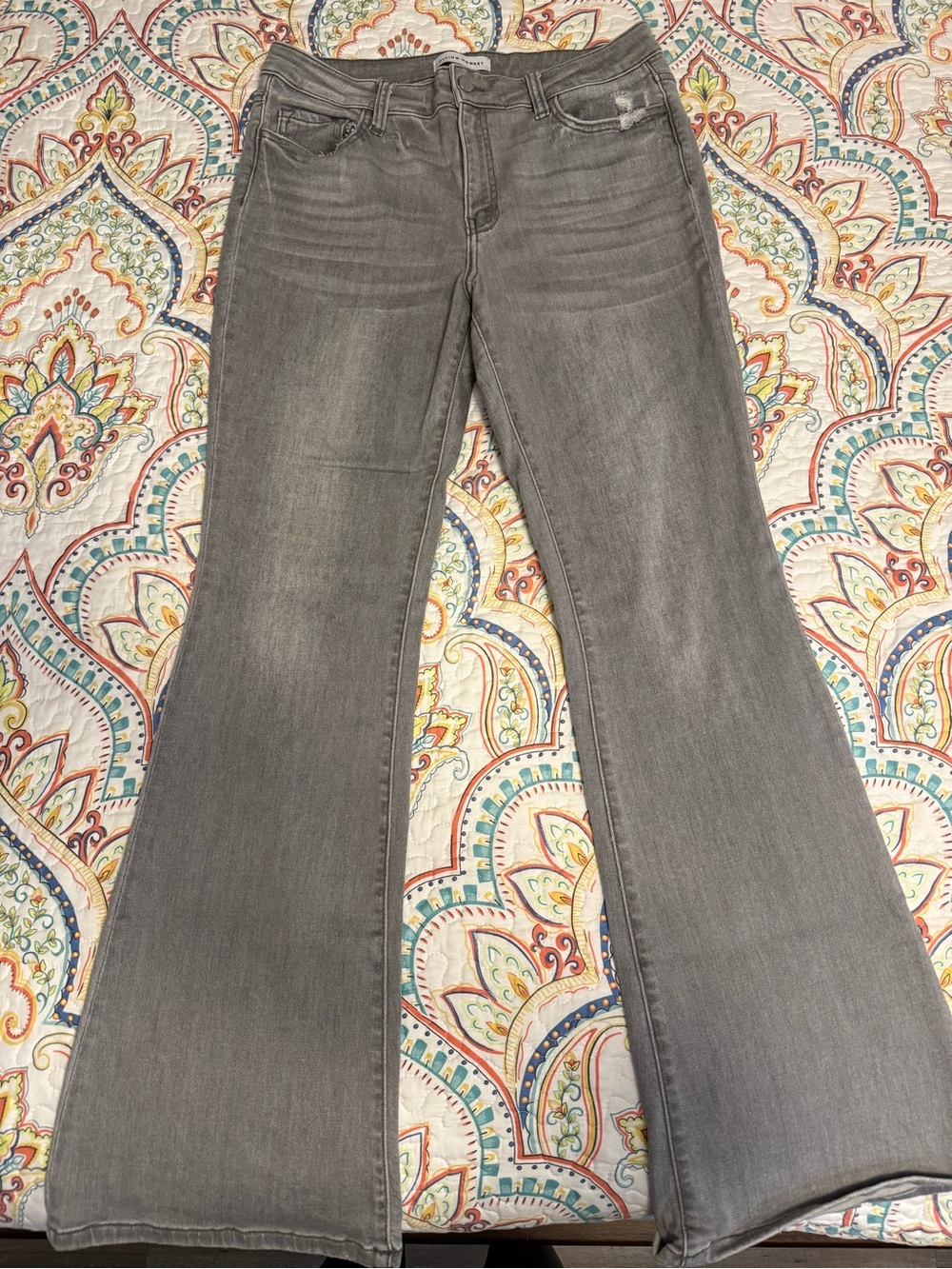 Flying Monkey Gray Flared Jeans